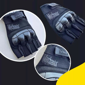 دستکش موتورسواری مدل تاکتیکال نیم انگشتی کد 1915