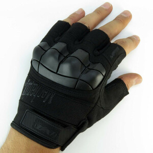 دستکش موتورسواری مدل تاکتیکال نیم انگشتی کد 1915