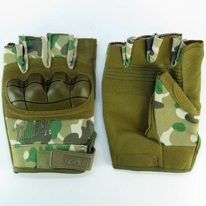 دستکش موتورسواری مدل تاکتیکال نیم انگشتی کد 1915