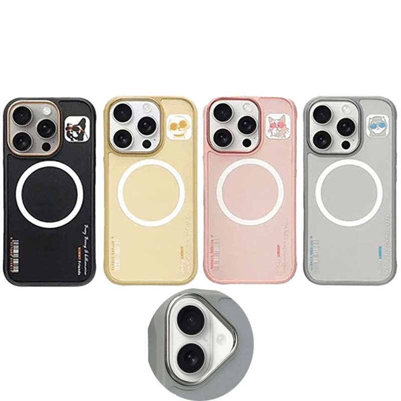 قاب محافظ گوشی آیفون 16 با طرح حیوانات نیمی