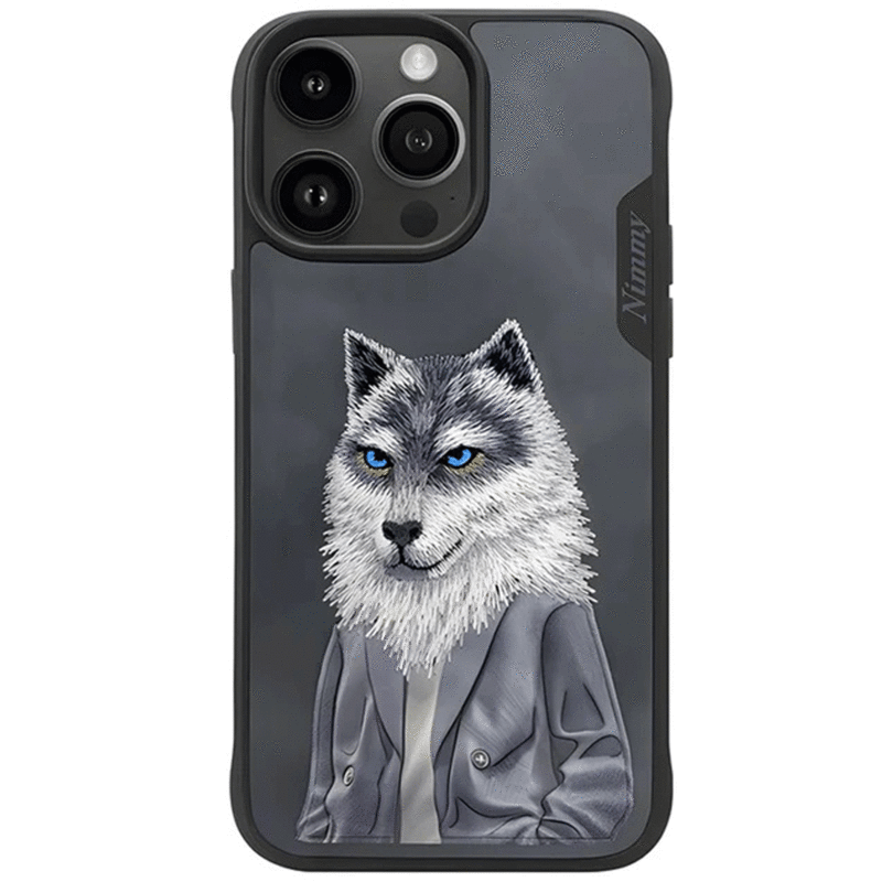 قاب محافظ گوشی آیفون 15 پرو طرح گرگ نیمی