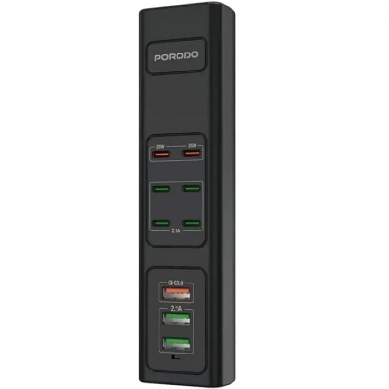 پاورهاب و شارژر رومیزی 9 پورت 85 وات پورودو PD-FWCH031-BK