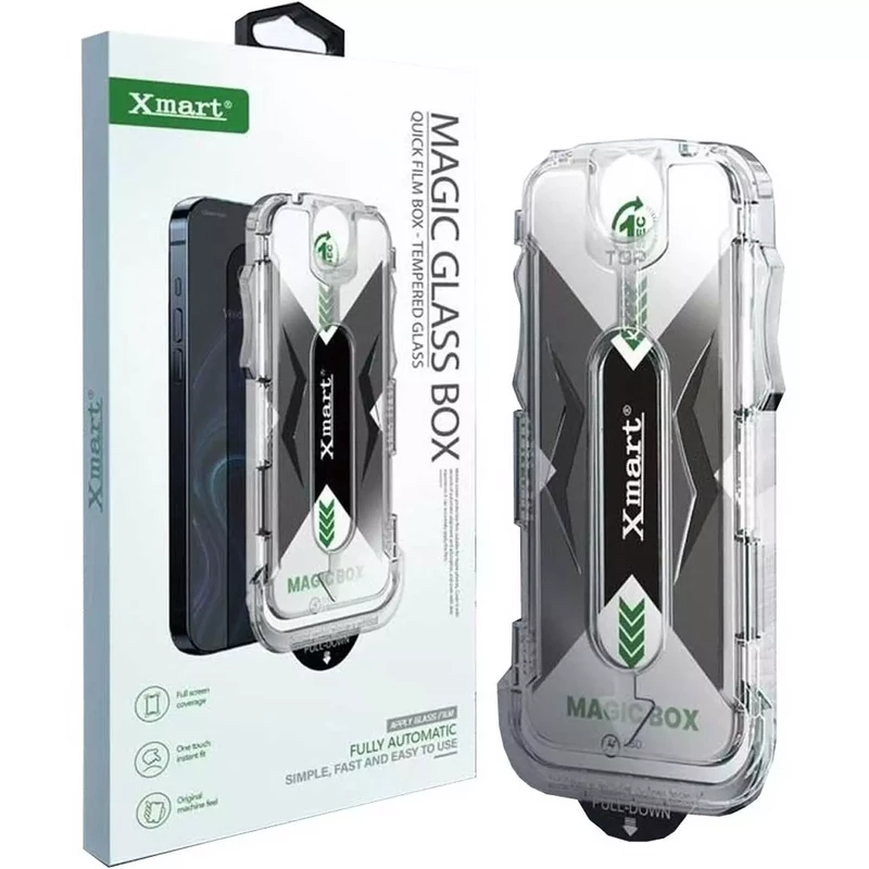 گلس گوشی آیفون 12 و آیفون 12 پرو با ابزار نصب ایکس مارت