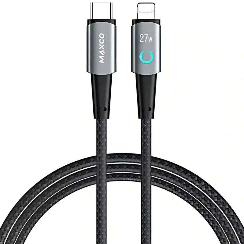 کابل تایپ‌سی به لایتنینگ 27 وات 1.2 متری مکس‌کو MS07CL