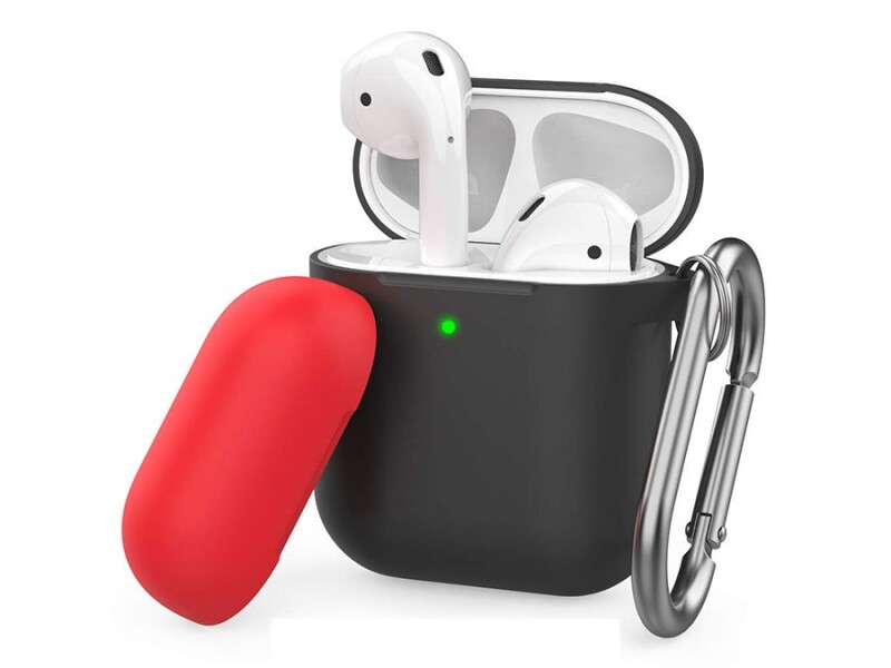 کاور سیلیکونی دو درب قلاب دار ایرپاد 1 و 2 آها استیل AHAStyle PT46 Case Airpods 1/2