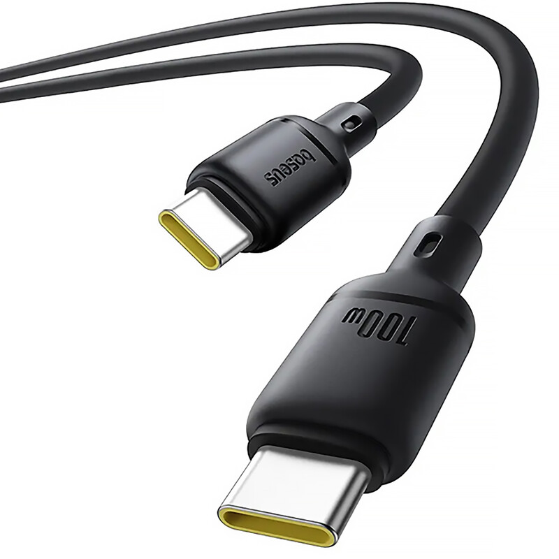 کابل سوپر فست شارژ تایپ‌سی به تایپ‌سی 100 وات یک متری بیسوس P10377704113-00