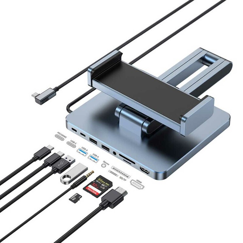 هاب تایپ‌سی 8 پورت و استند تبلت و گوشی همراه ویوو AH801