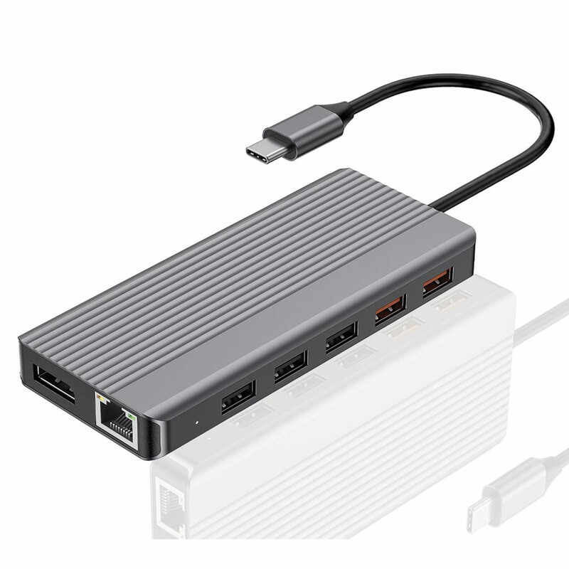 هاب تایپ سی 12 پورت آلومینیومی پاورولوژی P121HBCGY