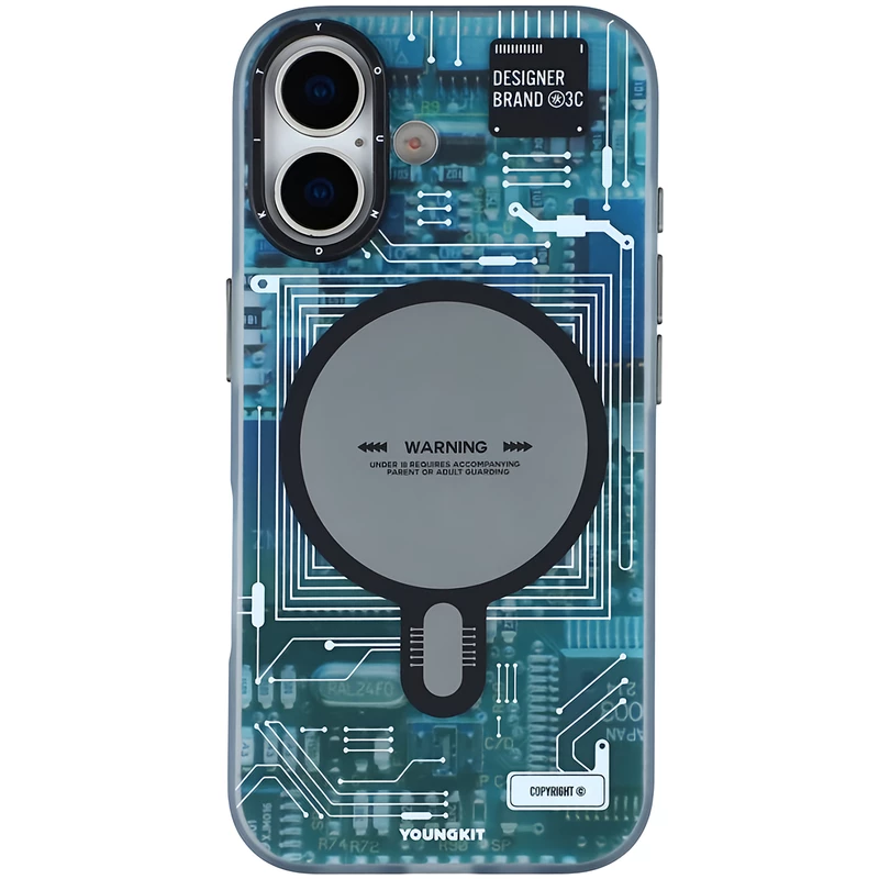 قاب مگ‌سیف گوشی آیفون 17 یانگ‌کیت YOUNGKIT CX018 طرح تکنولوژی