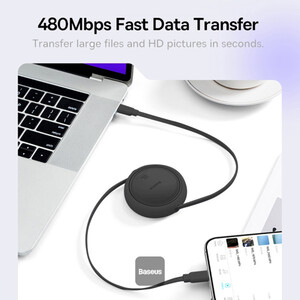 خرید کابل دوسر تایپ‌سی 100 وات بیسوس