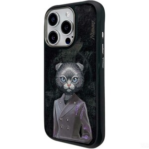 قیمت قاب محافظ گوشی آیفون 16 پرو طرح گربه با اکسسوری واقعی نیمی