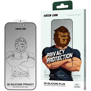 قیمت گلس پرایوسی آیفون 16 پرومکس 3 بعدی گرین