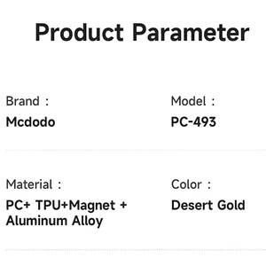 کاور و گارد مگنتی مات ضدضربه استند شو آیفون 16 پرو مکس مک دودو