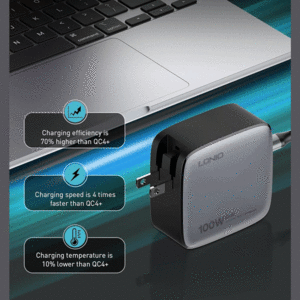 آداپتور یو اس بی و تایپ سی 100 وات الدنیو