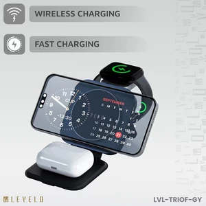 هولدر شارژر وایرلس مگ‌سیف گوشی، ایرپاد و ساعت هوشمند لِوِلو