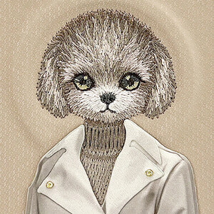 قیمت قاب مغناطیسی گوشی آیفون 16  طرح سگ گلدوزی شده نیمی