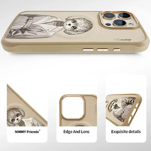 کیفیت قاب مغناطیسی گوشی آیفون 16  طرح سگ گلدوزی شده نیمی