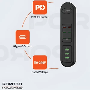 فروش هاب شارژ یو اس بی تایپ سی چند پورت پورودو