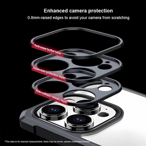 کاور و گارد کریستالی شفاف ضدضربه اپل آیفون 15 یاندو