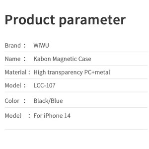 قاب مگنتی آیفون 14 پلاس 6.7 اینچ ویوو WiWU Kabon Magnetic Case for IP14/6.7 Plus LCC-107