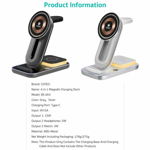 استند شارژ وایرلس چند کاره مگ‌سیف کوتتسی