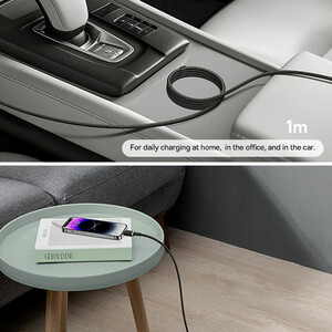 فروش کابل شارژ سریع تایپ سی به لایتنینگ 20 وات 1متری بیسوس