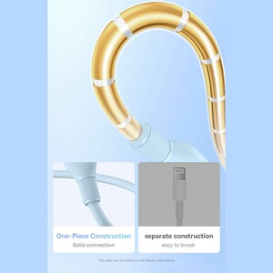 کابل شارژ سریع یو‌اس‌بی به لایتنینگ 2.4 آمپر 12 وات 1.2 متری بیسوس