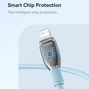 کابل شارژ سریع یو‌اس‌بی به لایتنینگ 2.4 آمپر 12 وات 1.2 متری بیسوس