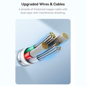 کابل شارژ سریع یو‌اس‌بی به لایتنینگ 2.4 آمپر 12 وات 1.2 متری بیسوس