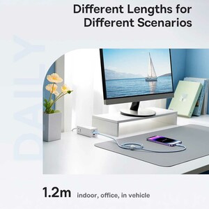 کابل شارژ سریع یو‌اس‌بی به لایتنینگ 2.4 آمپر 12 وات 1.2 متری بیسوس