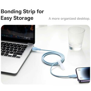 کابل شارژ سریع یو‌اس‌بی به لایتنینگ 2.4 آمپر 12 وات 1.2 متری بیسوس