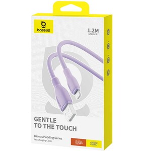 کابل شارژ سریع یو‌اس‌بی به لایتنینگ 2.4 آمپر 12 وات 1.2 متری بیسوس