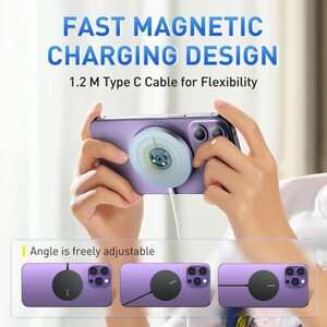 قیمت شارژر وایرلس مگنتی 15 وات بیسوس