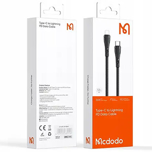 فروش کابل شارژ سریع لایتنینگ به تایپ سی 36 وات 1.2 متری مک دودو