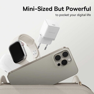 آداپتور دیواری تایپ‌سی 20 وات بیسوس