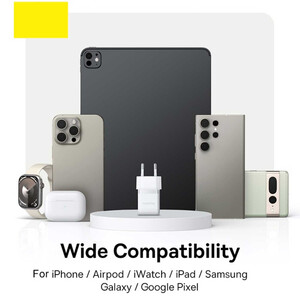 خرید شارژر دیواری تایپ‌سی 20 وات بیسوس