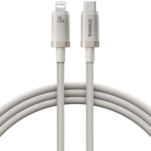 کابل Type-c به لایتنینگ 20 وات 3 آمپر یک متری بیسوس P10378101G21-00
