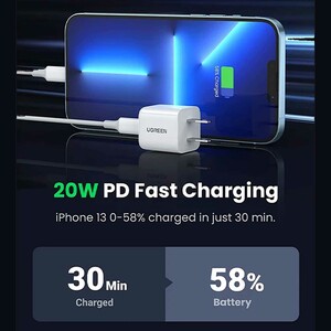 قیمت شارژر دیواری فست تایپ‌سی 20 وات یوگرین