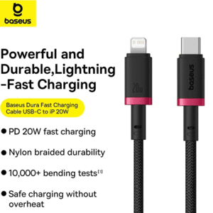 قیمت کابل تایپ سی به لایتنینگ 20 وات دو متری بیسوس