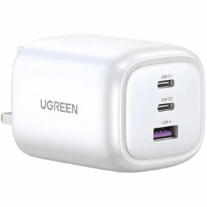 خرید شارژر دیواری تایپ سی و یو اس بی 65 وات یوگرین