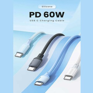 کابل شارژ سریع دو سر تایپ‌سی 60 وات یک متری یوگرین