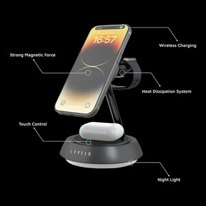 بهترین شارژر وایرلس رومیزی گوشی موبایل، اپل واچ و ایرپاد لِوِلو