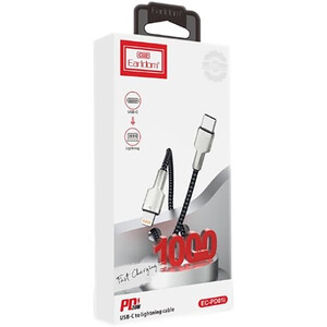 کیفیت کابل شارژ سریع تایپ سی به لایتنینگ 20 وات 1 متری ارلدام