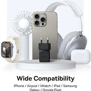 فروش شارژر دیواری فست تایپ‌سی و یو اس بی 30 وات بیسوس با کابل دو سر تایپ سی