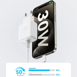 خرید شارژر دیواری فست تایپ سی  30 وات جویروم
