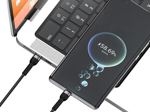 کابل فست دو سر تایپ سی به لایتنینگ و تایپ سی 65 وات 1.2 متری رسی