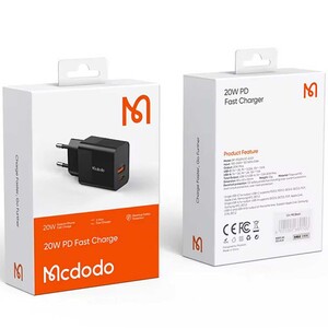 کلگی شارژر فست تایپ‌سی و یو اس بی 15 وات مک دودو همراه کابل تایپ‌سی به لایتنینگ 1.2 متری