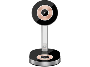 پایه نگهدارنده و شارژر وایرلس رومیزی 15 وات  آیفون، ایرپاد و اپل واچ ویوو WiWU Wi-W003 Light Shadow 3in1 Wireless Charger