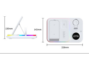بهترین شارژر وایرلس و استند رومیزی 5 کاره A82 5-in-1 Wireless Charging Dock