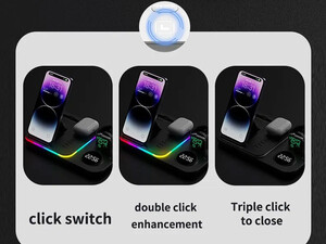 شارژر وایرلس و استند رومیزی 5 کاره A82 5-in-1 Wireless Charging Dock